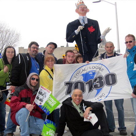 Larry Rousseau posing with Local 70130